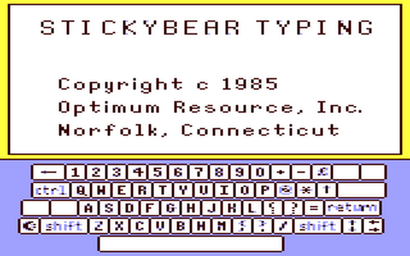 C64 GameBase Stickybear_Typing Weekly_Reader/Optimum_Resource,_Inc. 1985