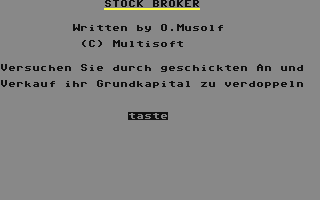 C64 GameBase Stock_Broker Multisoft