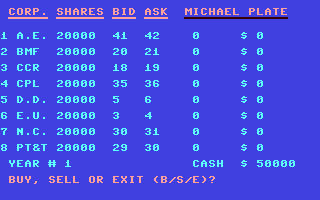 C64 GameBase Stock_Market_Game 1985