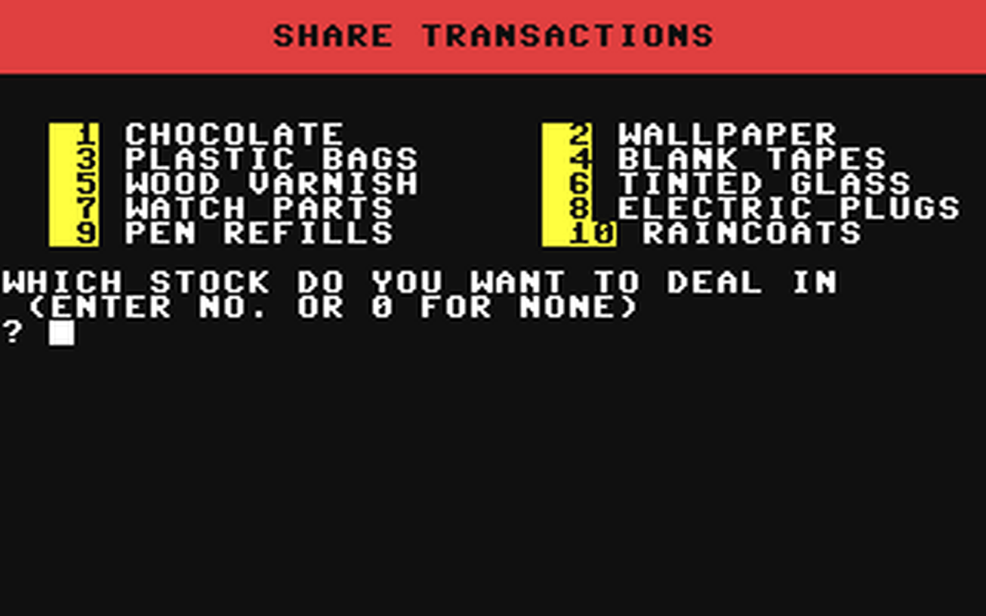 C64 GameBase Stockmarket Argus_Specialist_Publications_Ltd./Home_Computing_Weekly 1985
