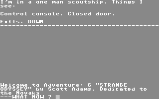 C64 GameBase Strange_Odyssey US_Gold/Adventure_Soft_UK 1987