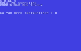 C64 GameBase Strike_9 Creative_Computing 1979