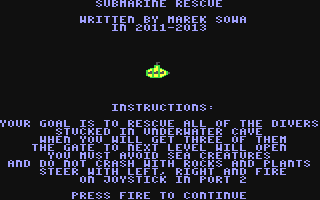 C64 GameBase Submarine_Rescue (Public_Domain) 2013