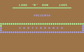 C64 GameBase Subterraneo Load'N'Run 1985