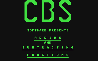 C64 GameBase Success_with_Math_-_Adding_and_Subtracting_Fractions CBS_Software 1984