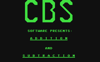 C64 GameBase Success_with_Math_-_Addition_and_Subtraction CBS_Software 1983