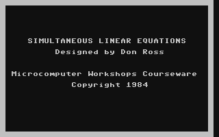 C64 GameBase Success_with_Algebra_-_Simultaeous_and_Quadratic_Equations CBS_Software 1985