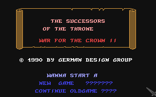 C64 GameBase Successors_of_the_Throne,_The_-_War_for_the_Crown_II German_Design_Group_(GDG) 1990