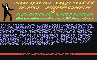 C64 GameBase Suopon_agentti_Ilpo_Piipponen_&_kolmen_valtion_tunturivyöhyke Protocol_Productions_Oy/Floppy_Magazine_64 1987