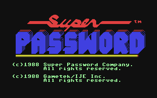 C64 GameBase Super_Password GameTek 1988