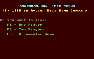 C64 GameBase Super_Sunday NEXUS 1986