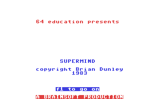 C64 GameBase Supermind Brainsoft 1983