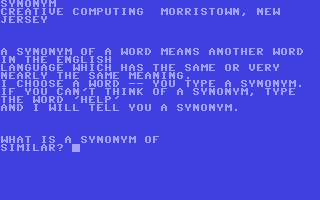C64 GameBase Synonym Creative_Computing 1978