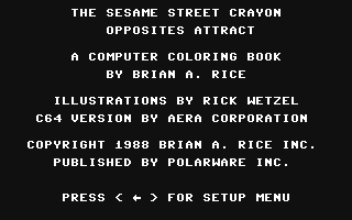 C64 GameBase Sesame_Street_Crayon,_The_-_Opposites_Attract Polarware,_Inc. 1988