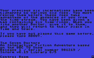 C64 GameBase Seven_Doctors,_The (Not_Published)