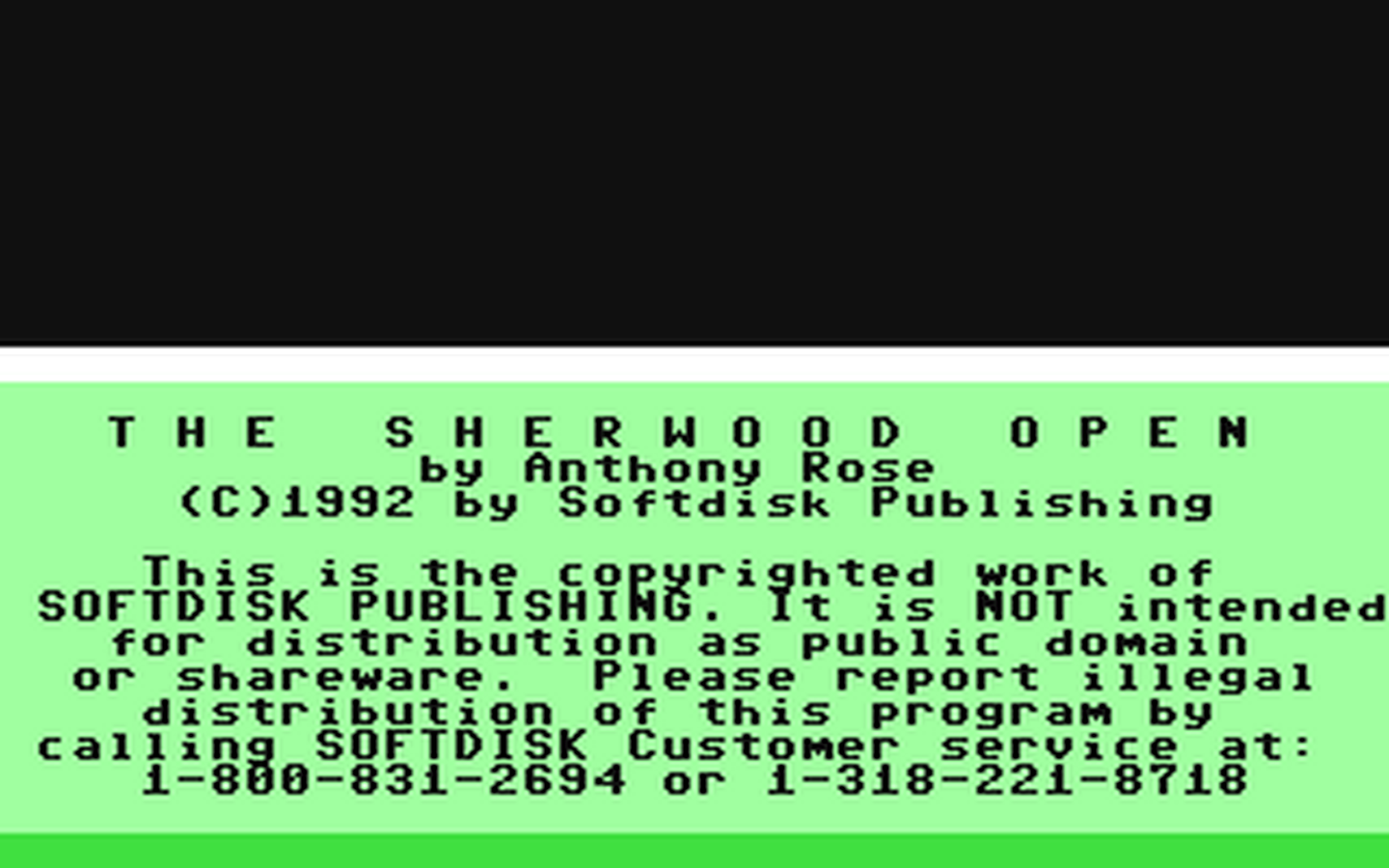 C64 GameBase Sherwood_Open,_The Loadstar/Softdisk_Publishing,_Inc. 1992