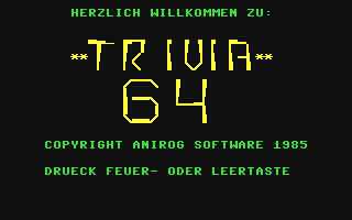 C64 GameBase Trivia_64 Anirog_Software 1985