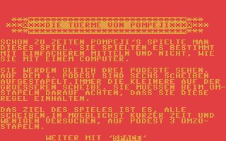 C64 GameBase Türme_von_Pompeji,_Die Roeske_Verlag/CPU_(Computer_programmiert_zur_Unterhaltung) 1983