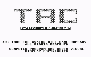 C64 GameBase TAC_-_Tactical_Armor_Command Avalon_Hill_Microcomputer_Games,_Inc. 1983