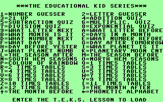 C64 GameBase TEKS_-_The_Educational_Kids_Series (Public_Domain) 2004