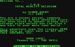 C64 GameBase TRD_-_Total_Reality_Delusion The_Adventure_Workshop 1991