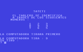 C64 GameBase TaTeTi Proedi_Editorial_S.A./Drean_Commodore 1986