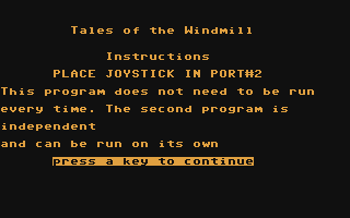 C64 GameBase Tales_of_the_Windmill Argus_Specialist_Publications_Ltd./Games_Computing 1985