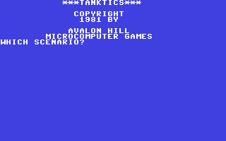 C64 GameBase Tanktics Avalon_Hill_Microcomputer_Games,_Inc. 1981