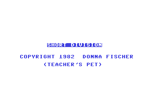 C64 GameBase Teacher's_Pet_-_Short_Division Teacher's_Pet_Math_Software 1983