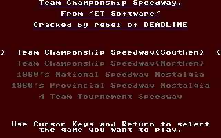 C64 GameBase Team_Championship_Speedway ET_Software 1992