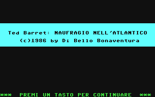C64 GameBase Ted_Barret_-_Naufragio_nell'Atlantico Edizioni_Hobby/Viking 1987