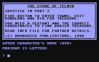 C64 GameBase Telnyr_I_-_The_Stone_of_Telnyr Brunswick_Publications_(Public_Domain) 1990