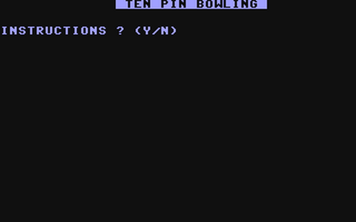 C64 GameBase Ten_Pin_Bowling Robtek_Ltd. 1986