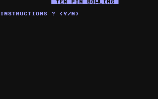 C64 GameBase Ten_Pin_Bowling Robtek_Ltd. 1986