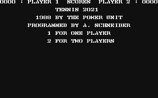 C64 GameBase Tennis_2021 Markt_&_Technik/64'er 1988