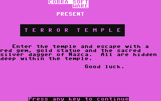 C64 GameBase Terror_Temple Cobra_Soft_Ware