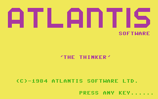 C64 GameBase Thinker,_The Atlantis_Software_Ltd. 1984