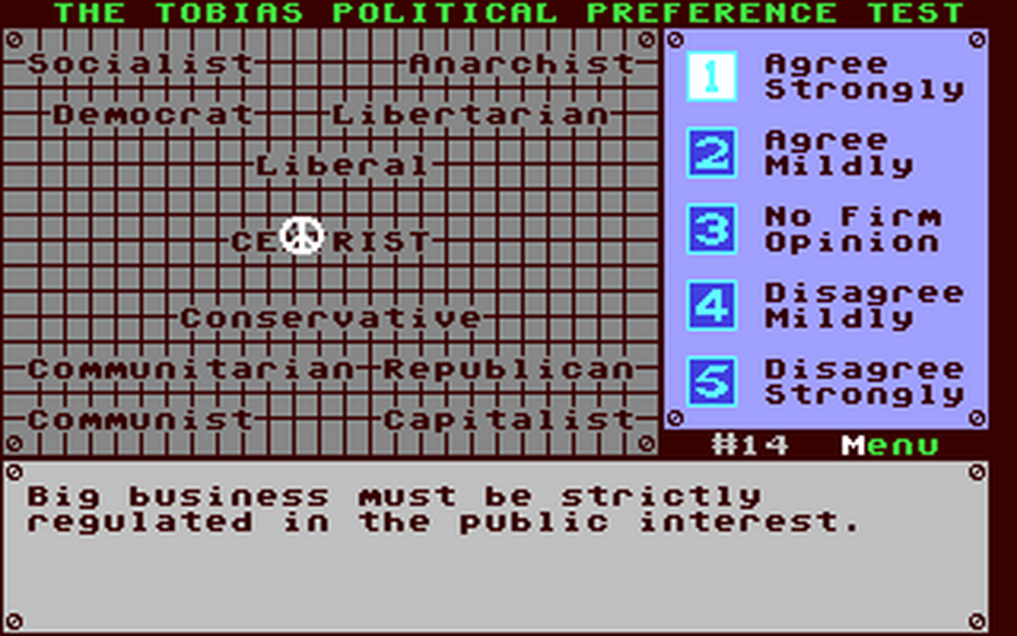 C64 GameBase Tobias_Political_Preference_Test,_The Loadstar/J_&_F_Publishing,_Inc. 1996
