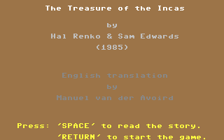 C64 GameBase Treasure_of_the_Incas,_The (Not_Published) 2019
