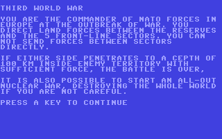 C64 GameBase Third_World_War Interface_Publications 1984