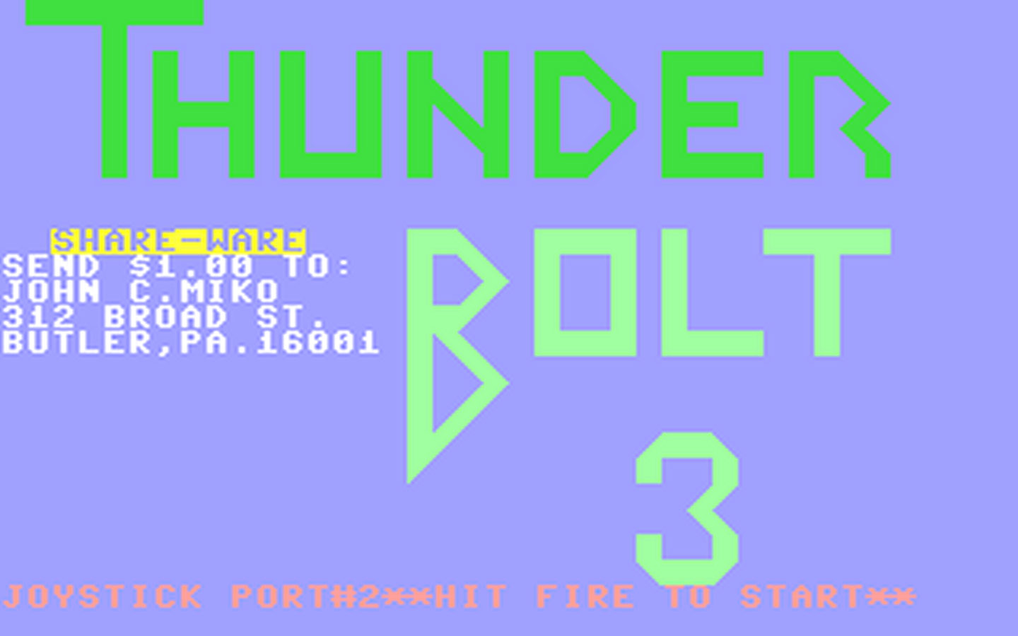 C64 GameBase Thunder_Bolt_III (Public_Domain)