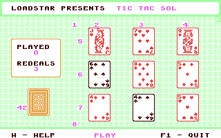 C64 GameBase Tic_Tac_Sol Loadstar/J_&_F_Publishing,_Inc. 1997