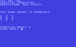 C64 GameBase Tic_Tac_Toe Creative_Computing 1978
