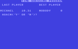 C64 GameBase Time_Guessing_Program