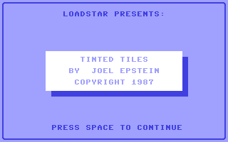 C64 GameBase Tinted_Tiles Loadstar/Softdisk_Publishing,_Inc. 1987