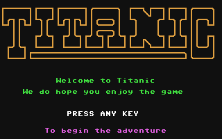 C64 GameBase Titanic_-_The_Adventure_Begins... Yes!_Software 1986