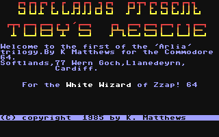 C64 GameBase Toby's_Rescue Softlands 1985