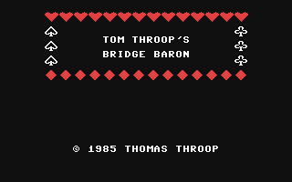 C64 GameBase Tom_Throop's_Bridge_Baron Great_Game_Products/Interactive_Game_Products 1985