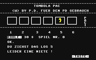 C64 GameBase Tombola_Pac PDPD_Software 1991