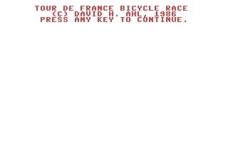C64 GameBase Tour_de_France_Bicycle_Race Microsoft_Press 1986